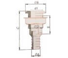 CANSB - Thru Hull with Stainless Steel Cover and Valve